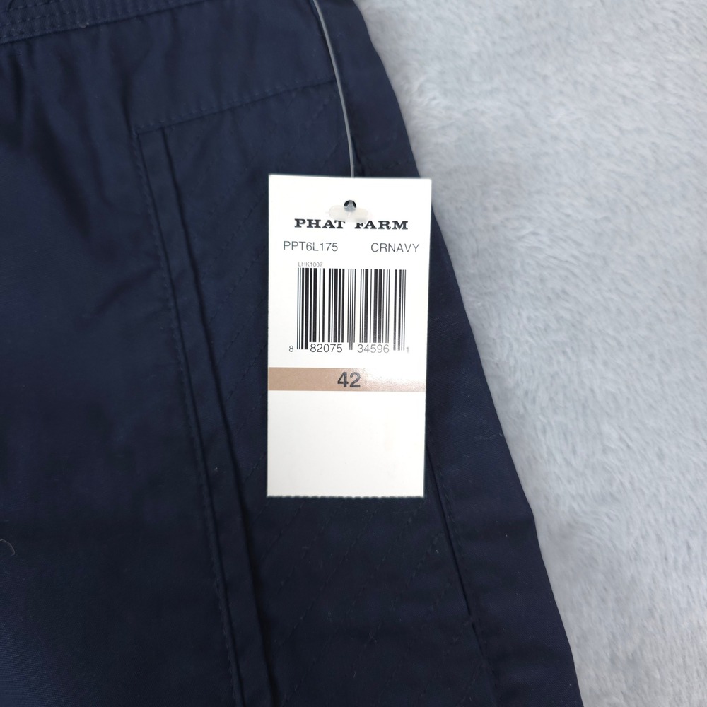 Phat‎ Farm Pants Mens 42x33 Navy Blue Streetwear Y2K Hip Hop Urban - Picture 15 of 15